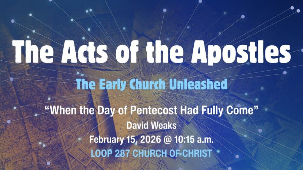 Message: "When the Day of Pentecost Had Fully Come" from David Weaks ...